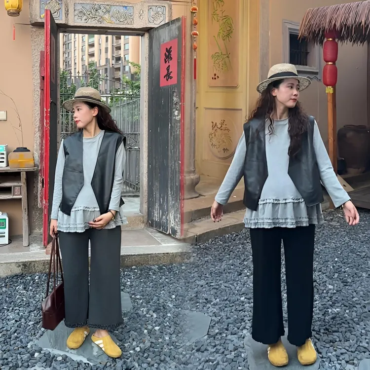 穿到220斤孕妇装冬季宽松大码显瘦百搭花边九分裤休闲直筒裤子