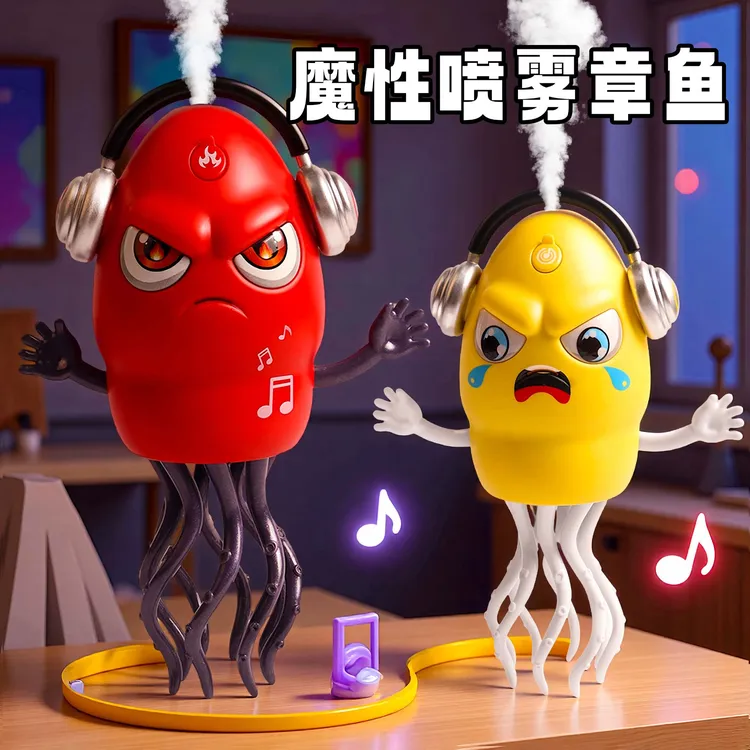 【魔性喷雾章鱼】八爪鱼自动避障声光整蛊搞笑儿童玩具男孩生日礼物
