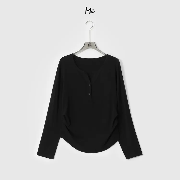 ME【玉肌亨利衫】天丝绵羊毛混纺Q弹知性显瘦百搭时尚上衣MESA0122
