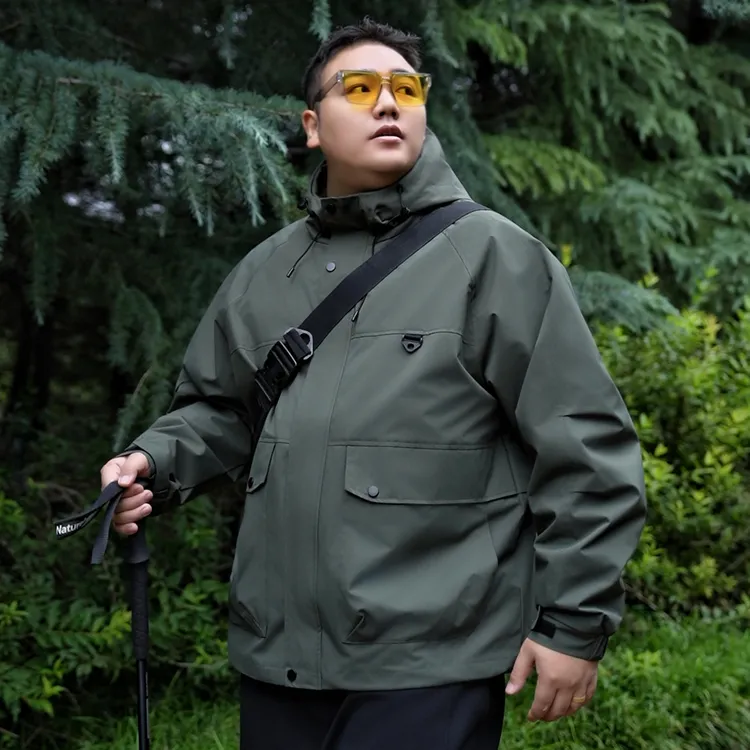 【秋季上新】蝈蝈原创大码春秋季新款休闲户外登山工装夹克宽松加大