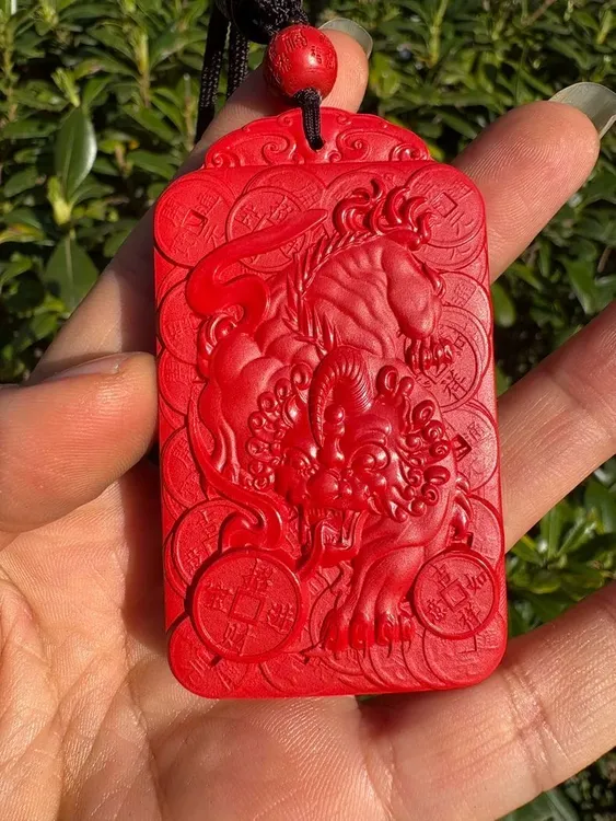 含辰砂工艺品红砂水飞砂高含量正品霸王貔貅牌五帝钱貔貅铜钱广进