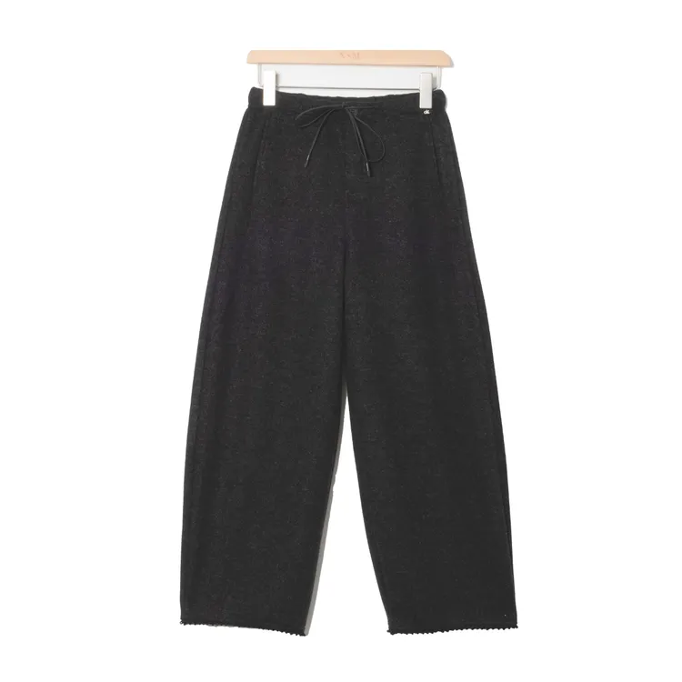 【加绒加厚】韩系百搭毛呢裤2025年冬季新款高腰显瘦宽松弯刀裤-