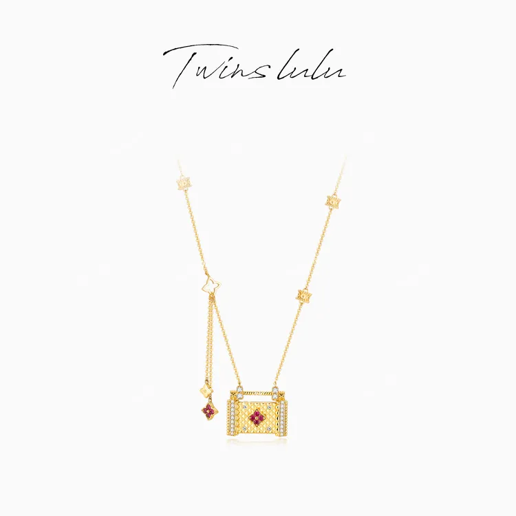 TWINS LULU 圣诞节 秋上新经典轻奢风包包金色项链TSJ7801