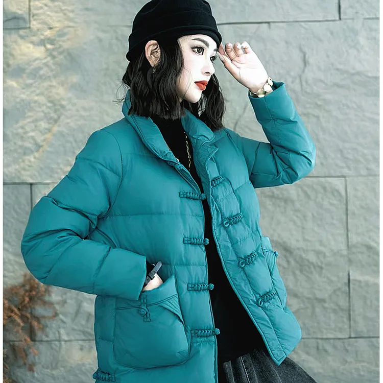 玛罗兰 正品  品牌鹅绒服 保真正品 盘扣外套