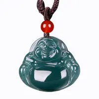 【聪聪珠宝】17311-老蓝水翡翠小佛公-赠绳