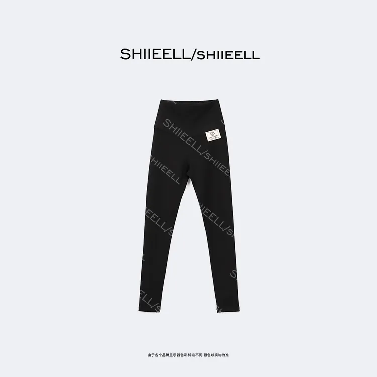 SHIIEELL户外修身休闲裤弹力山羊绒打底高腰加厚打底裤Z9909