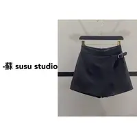 HB106秋季高腰裙显瘦短裤时尚毛呢韩版裤裙