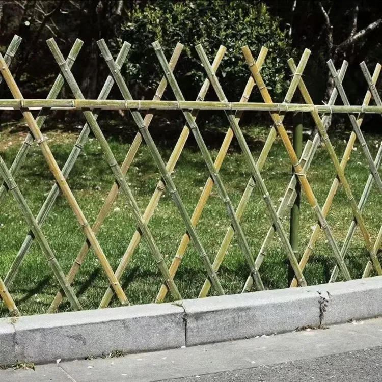 高质量户外爬藤竹篱笆栅栏伸缩式花园装饰护栏适合围栏护栏庭院