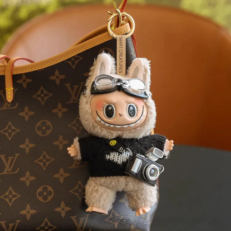 泡泡玛特代购拉布布毛绒公仔包包挂件可爱搪胶玩偶钥匙扣挂饰礼物
