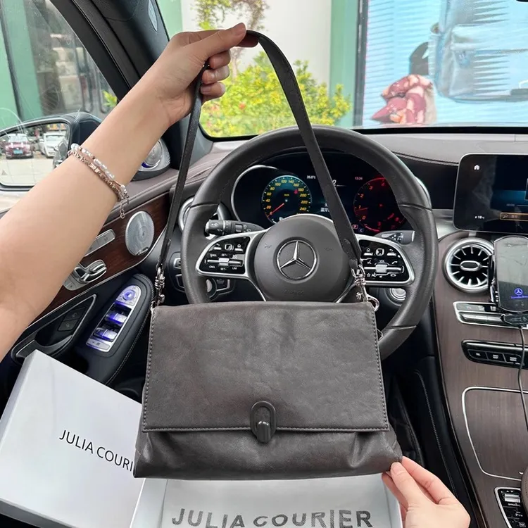 Julia Courier女包简约轻奢腋下包2025新款大容量单肩斜挎包通勤