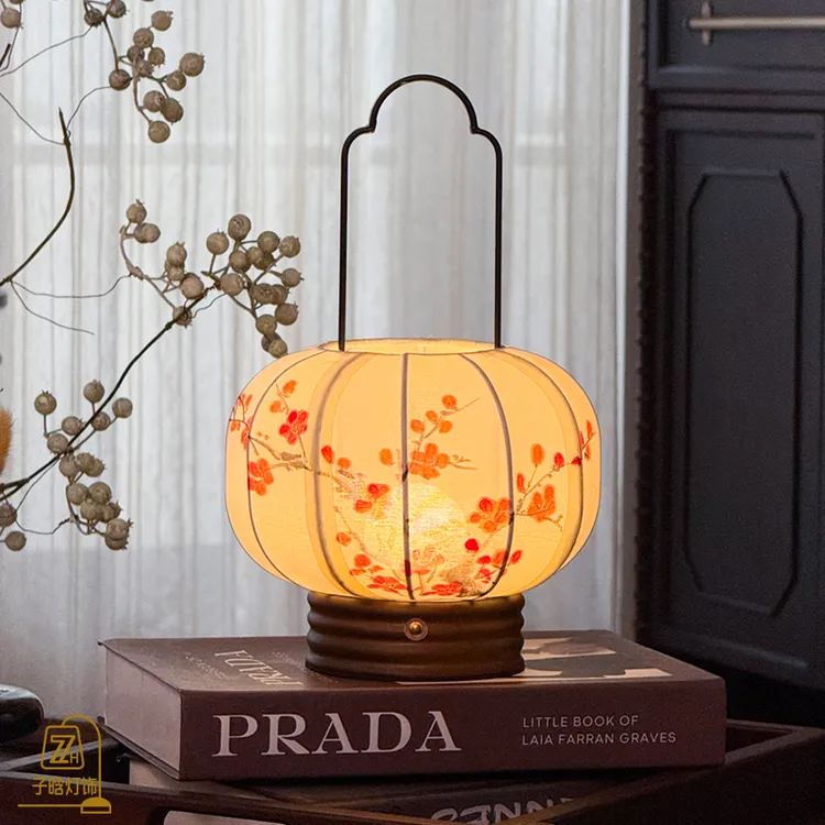 宋代美学台灯茶室客厅卧室床头灯新中式古典风布艺禅意氛围台灯