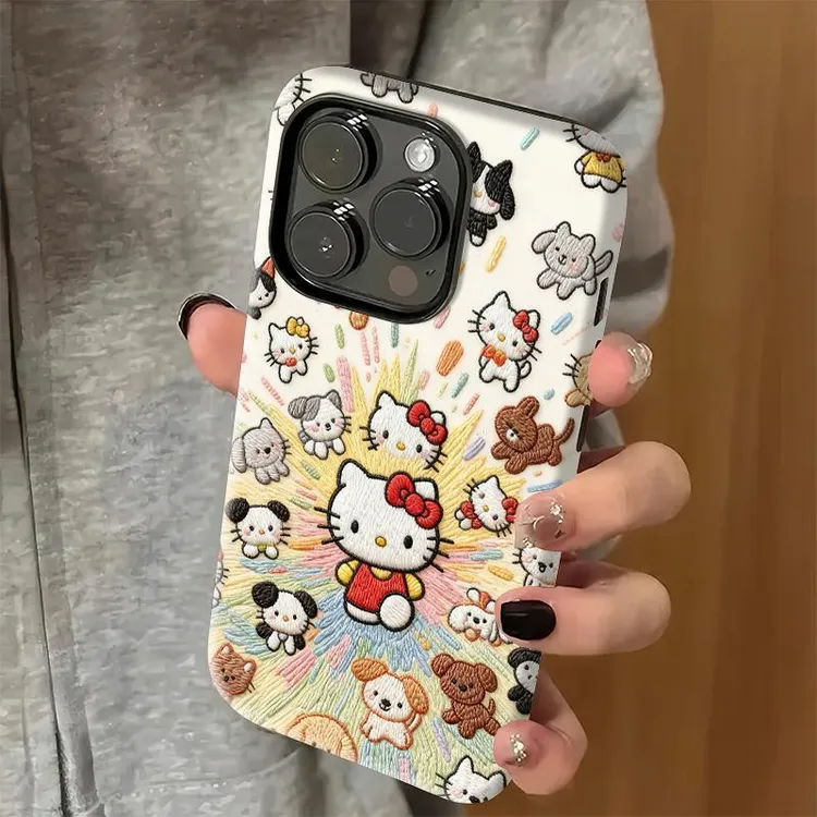 GGBond踏步小猫适用苹果17菲林二合一16手机壳华为vivo小米15oppo