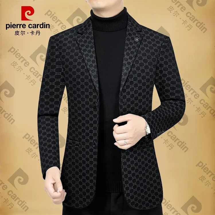 皮尔卡丹男士春秋季新款高档西服修身韩秋季夏男男士男士两粒西装