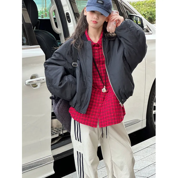 K29743孙小美韩系女童2025秋冬装新款儿童外套夹克棉衣潮