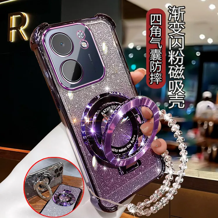 适用OPPOA5x手机壳女潮PKW110镜头全包opp0a5x网红闪粉软壳带支架