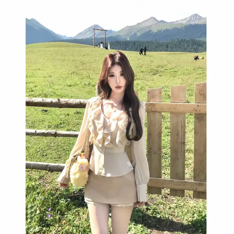 【现货运费险】秋款新款小众设计感女时尚套装气质复古风纯欲辣妹风