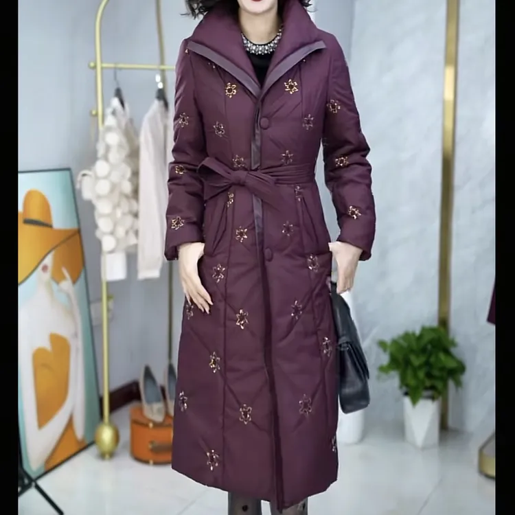 【棉服】2025冬季新款时尚高端中长款加棉加厚修身显瘦棉衣棉服外套