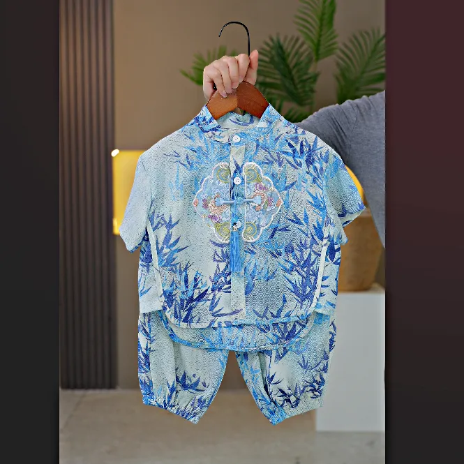 儿童中国风T恤宝宝周岁服男童女童新中式汉服上衣2025夏季新款