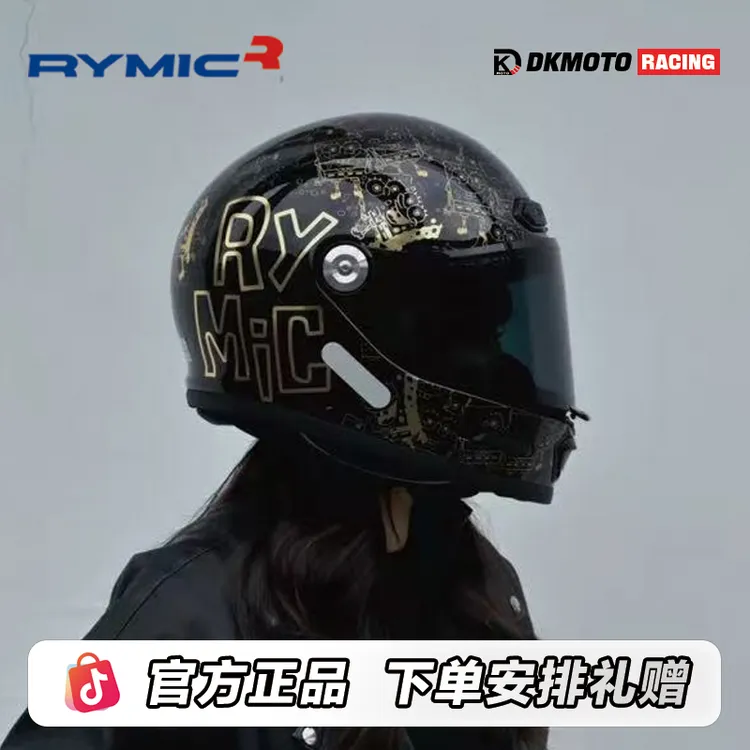 RYMIC睿觅V80摩托车全盔复古巡航头盔海绵宝宝联名款男女通用