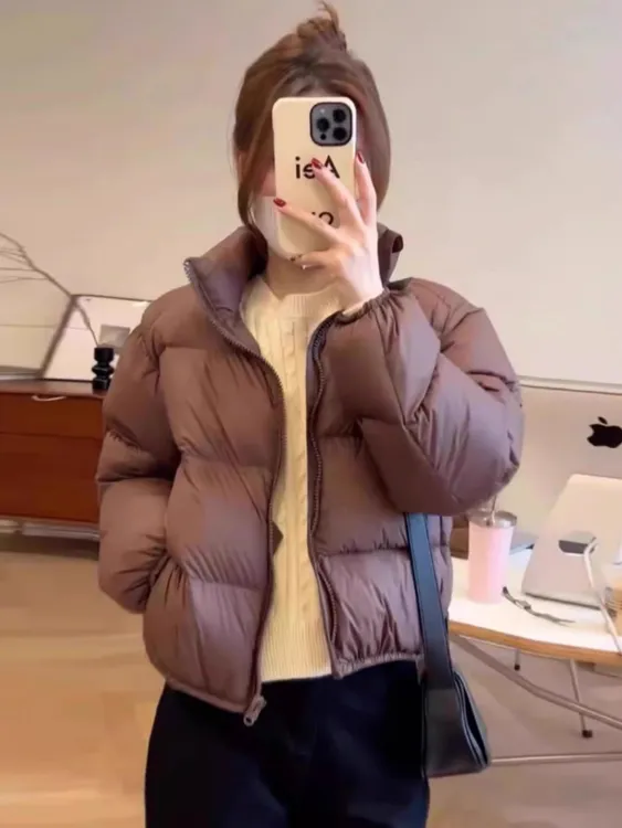 2025肯豆网红羽绒服短款加厚鸭绒羽绒服爆款外套