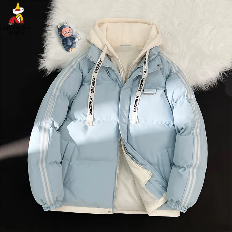 Mexican/稻草人休闲潮流冬季保暖标准棉服不起球棉衣免烫情侣连帽