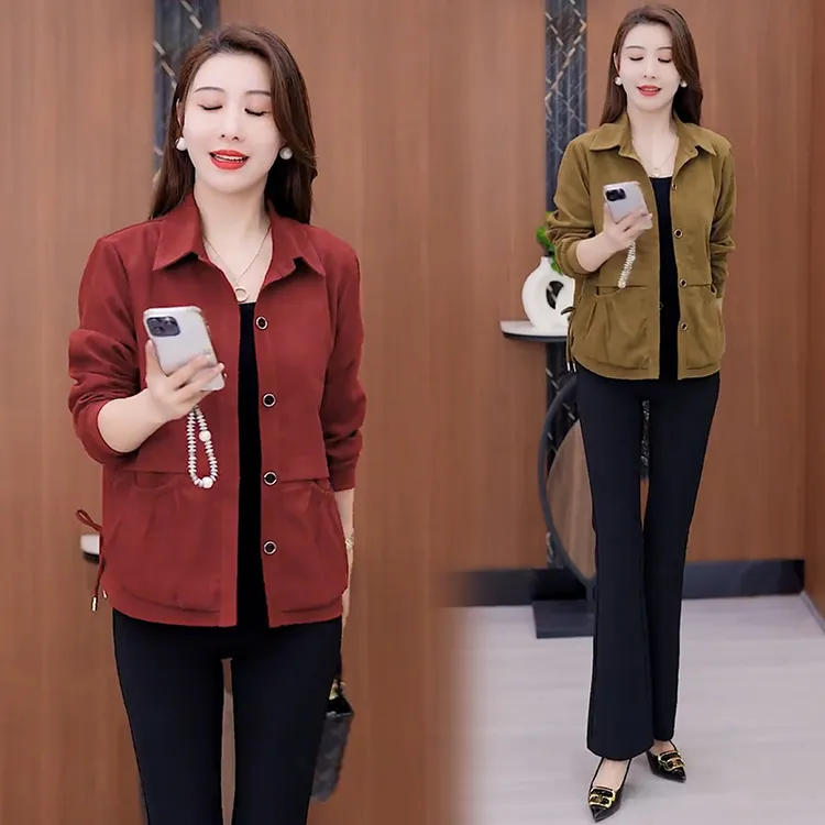 设计感短外套女2025秋季新款休闲百搭中老年时尚洋气短款气质上衣