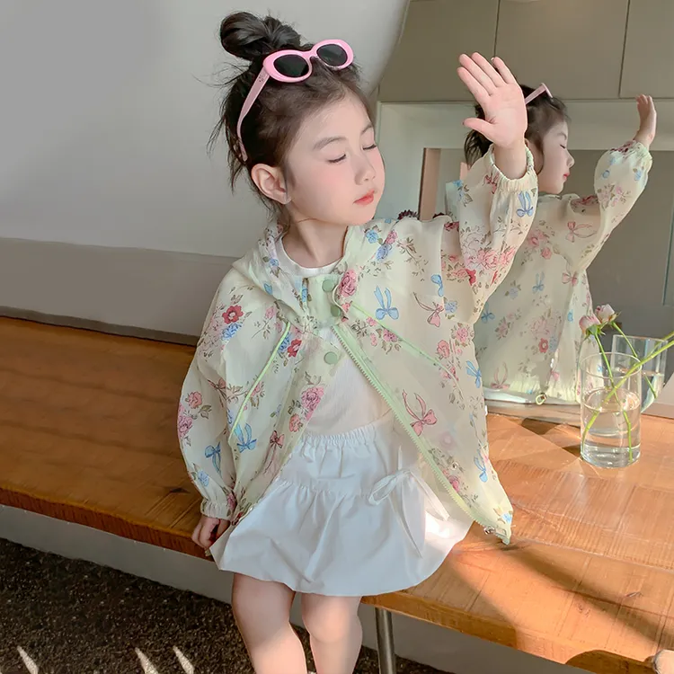 女童防晒衣夏季轻薄款小女孩长袖上衣网红洋气儿童外套宝宝防晒服