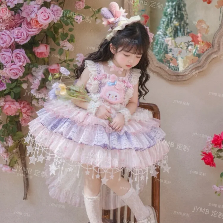 女童原创洛丽塔甜心美乐蒂重工生日华丽礼服cos服公主裙六一游园