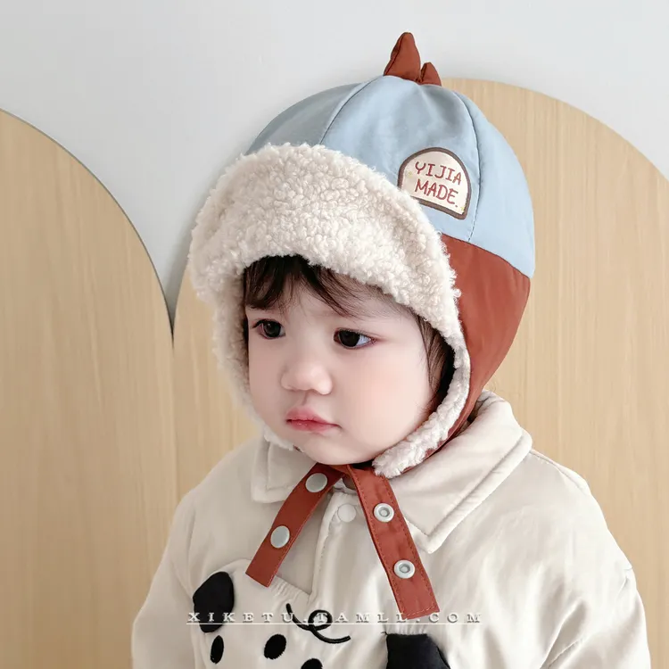 宝宝帽子冬季男童女童护耳雷锋帽儿童户外防风防寒保暖冬天遮耳帽