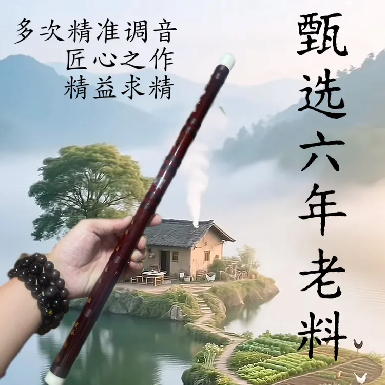 六年苦竹老料专业演奏笛精准调音分节整支笛子竹笛