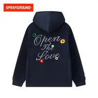 【珍珠系列】SPRAYGROUND鲨鱼嘴连帽卫衣刺绣小花套头XB WE133322