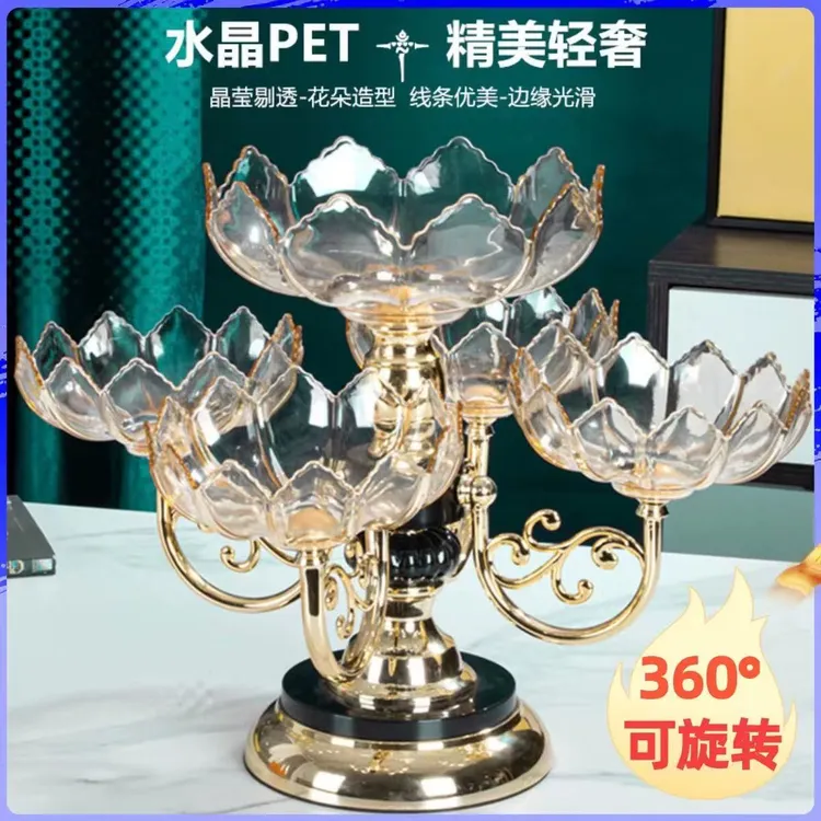 2025新款网红水果盘家用客厅茶几糖果零食多层创意果盘高档轻奢风商品图