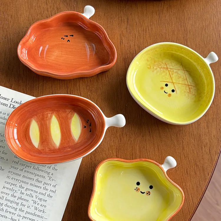 面包造型陶瓷酱料碟家用味碟可爱小菜碟子酱油调味醋碟火锅蘸料碗