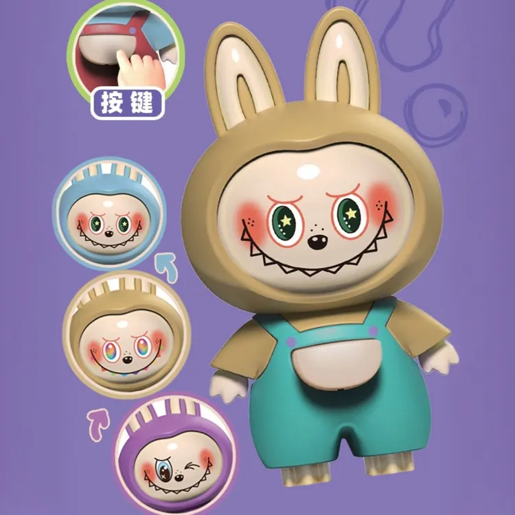  新品变脸公仔挂件潮玩卡通生日礼物钥匙扣摆件男女儿童解压玩具