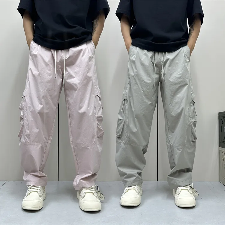 昊Studio潮流休闲裤薄款透气男士韩版休闲裤裤运动阔腿宽松版长裤