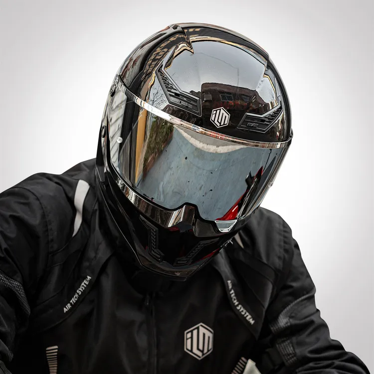 ILMMF509摩托车男款四季全盔推荐官方旗舰店复古巡航摩托头盔商品图