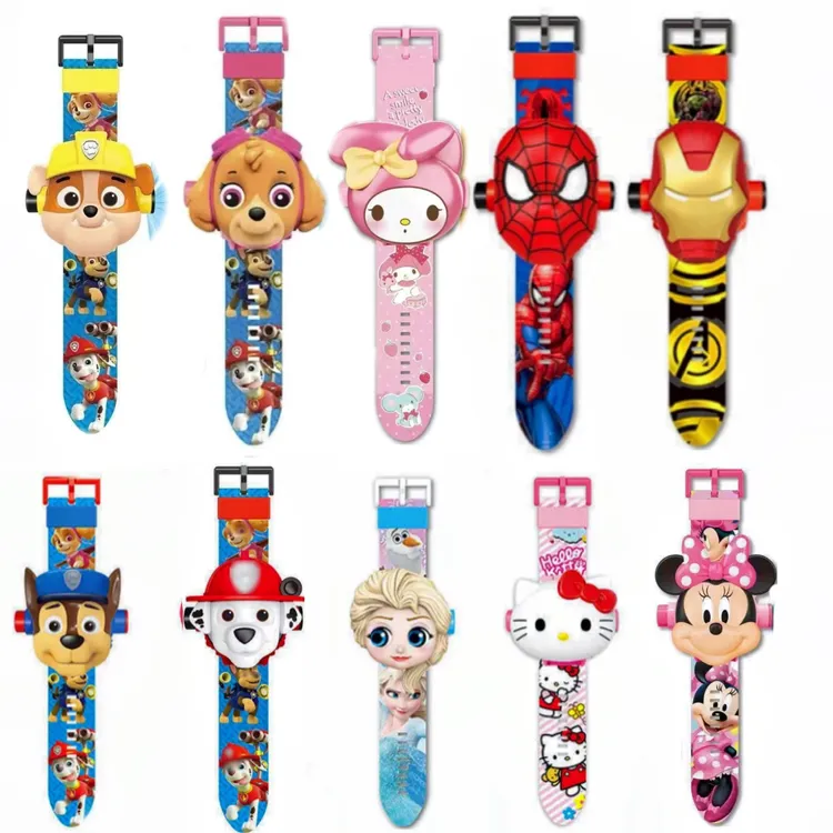 投影手表艾莎迪加赛罗生日礼物儿女发光卡通玩具爆款儿童新款试男