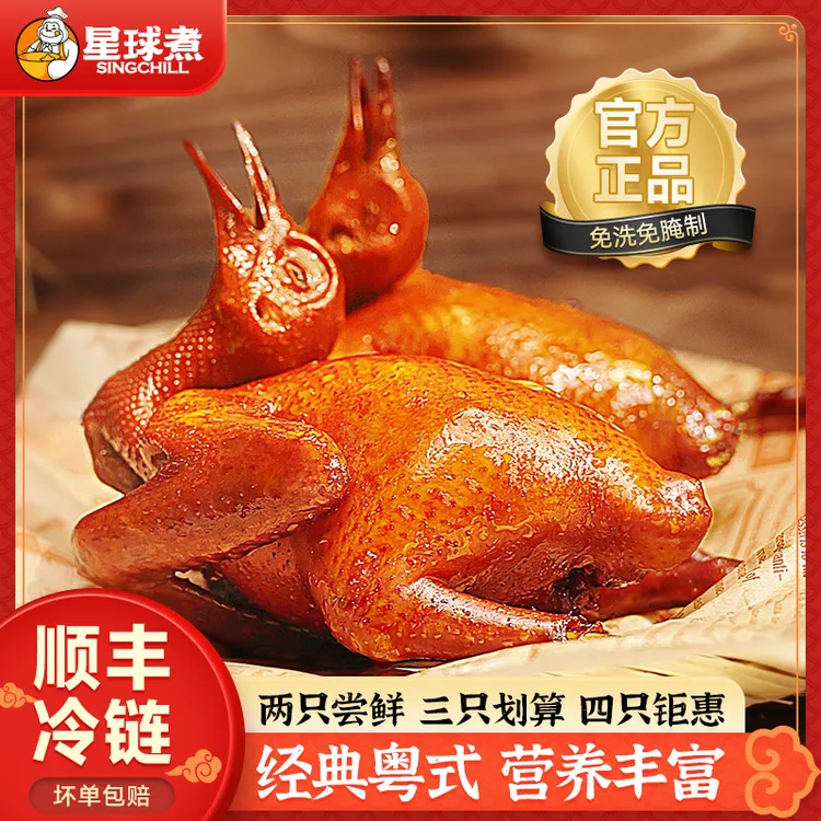 星球煮广东富硒脆皮乳鸽半成品0防腐正宗粤式经典红烧烤鸽子熟食