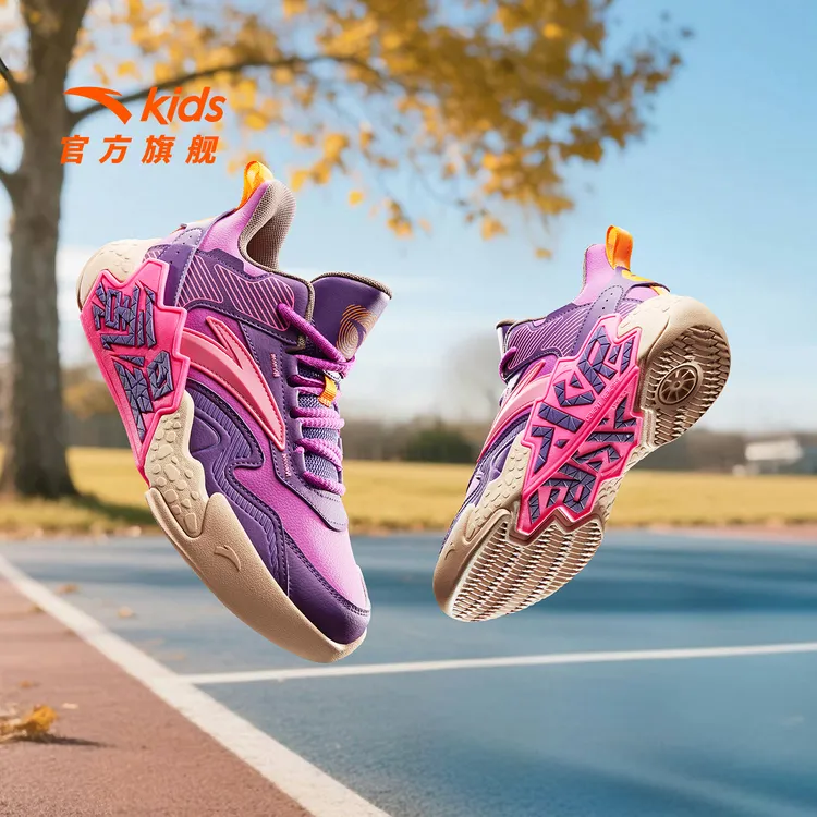 防雨雪革面安踏儿童水泥氪星男大童篮球鞋2025秋冬新款防滑耐磨鞋