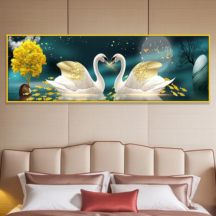 卧室装饰画床头自粘墙贴纸画酒店宾馆客厅房间沙发背景墙壁纸贴画商品图