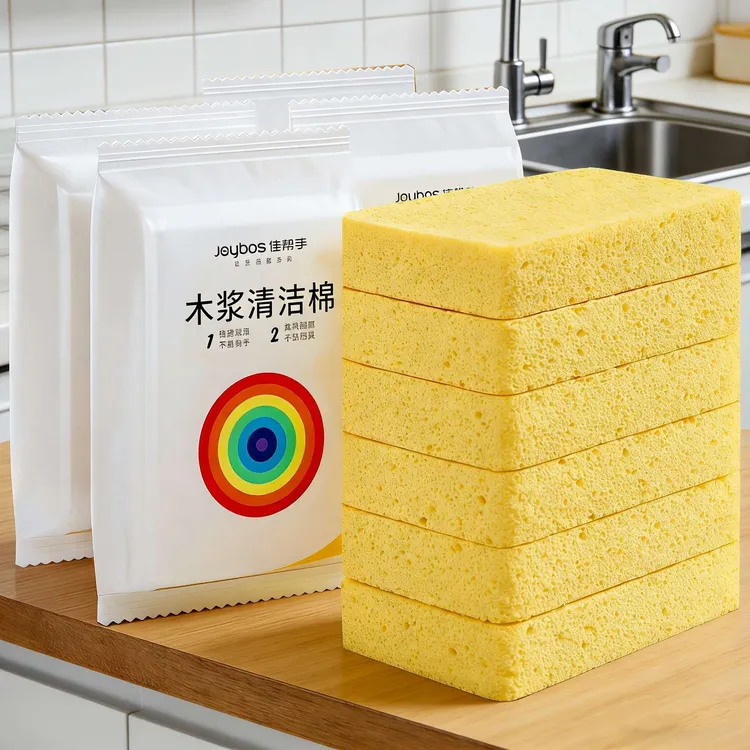 佳帮手木浆棉洗碗布海绵擦吸水不易沾油厨房用刷碗神器加厚魔力擦