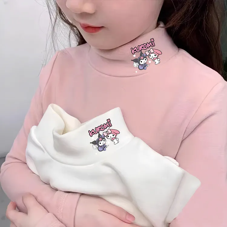 女童德绒打底衫2025新款半高领韩版长袖儿童装内搭儿童秋冬季上装