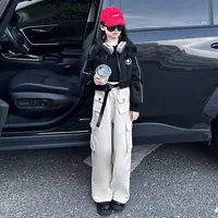 女童外套套装春秋2025新款初中生女孩洋气童装夹克女大童秋季衣服