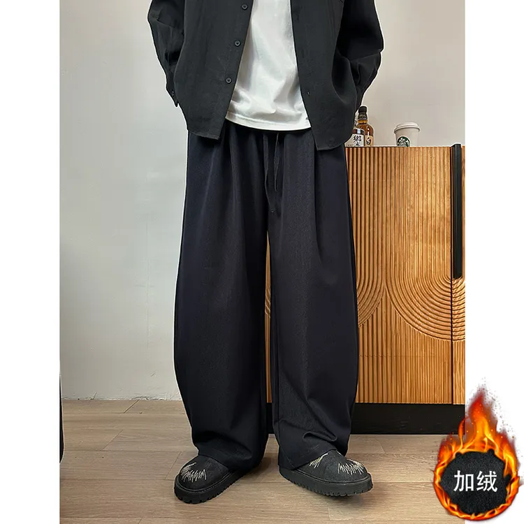 【冬季加绒】【高奢定制面料】【建议买加绒冬天】宽松休闲裤男直筒弯刀