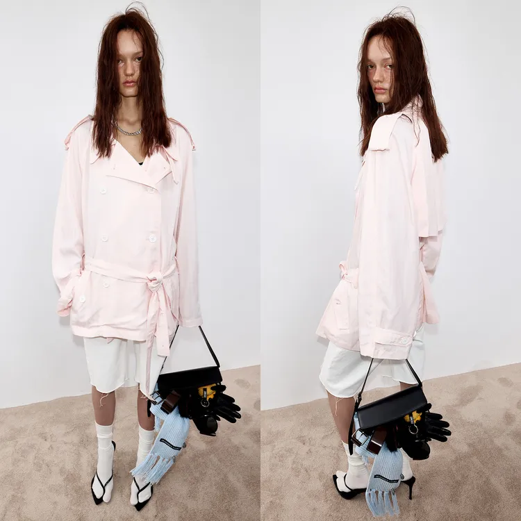 WEARABLE EVENT大廓型短款风衣 Oversized short trench coat