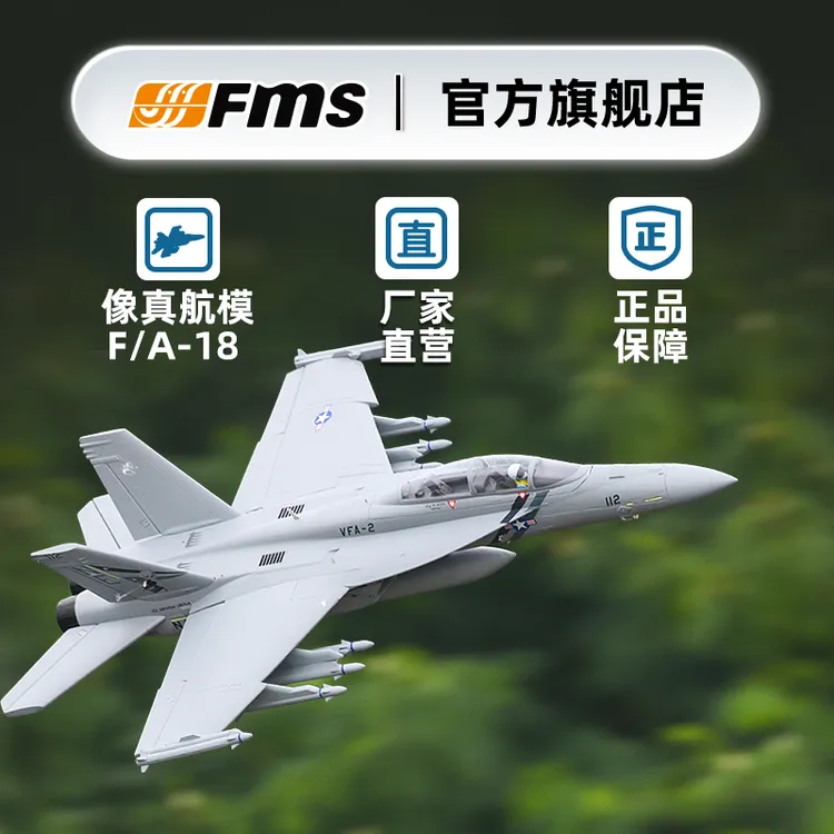 FMS航模 70mm涵道 F/A-18大黄蜂 拼装泡沫固定翼大型遥控飞机模型