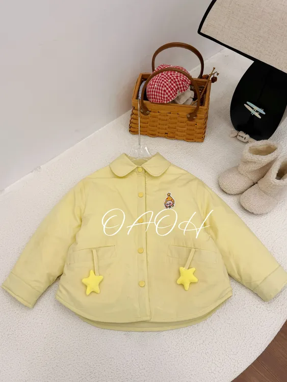 OAOH【星星人】衬衫卡通女中大童时尚休闲棉服洋气夹棉棉服W8188