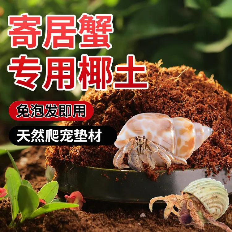 寄居蟹专用椰土免泡发湿椰土苔藓营养土饲养用品爬宠天然垫材垫料