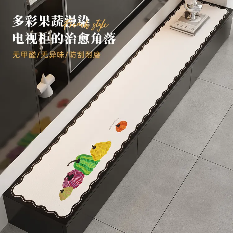 轻奢高级感电视柜桌面保护垫防水免洗餐边柜盖布鞋柜台面垫子家用