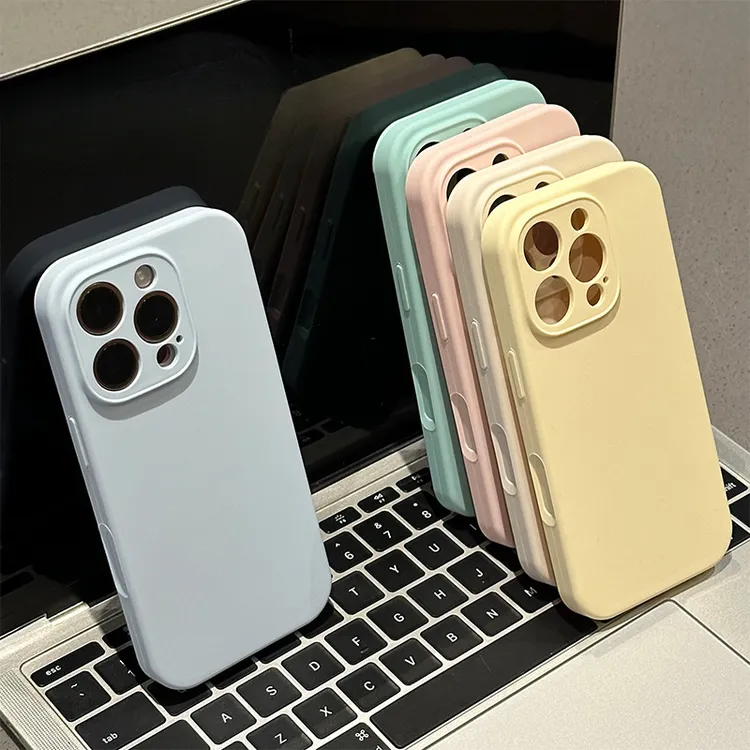 简约纯色液态硅胶适用苹果16promax手机壳iPhone15/14/13/12/11软
